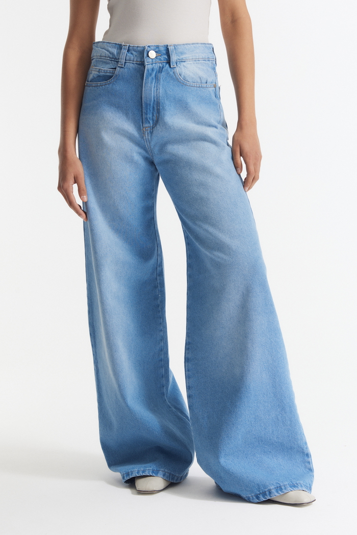 Jean Wide Leg Full Celeste