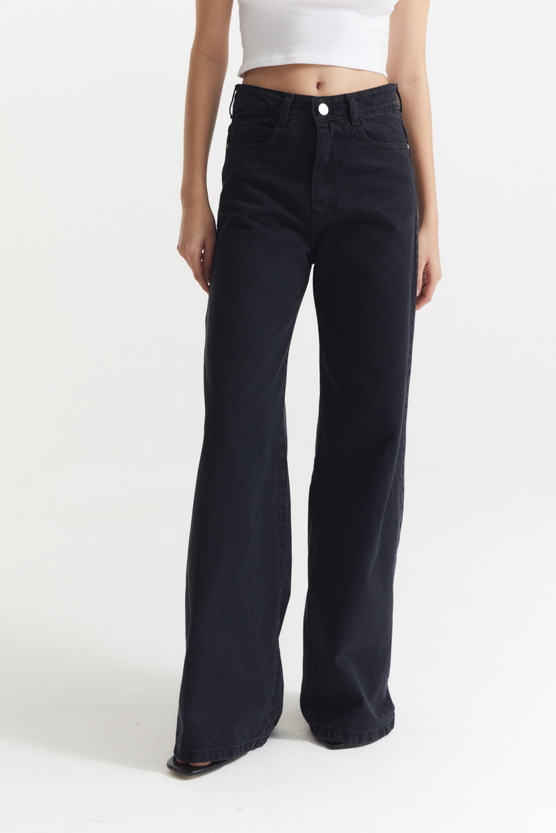 Jean Wide Leg Full Black