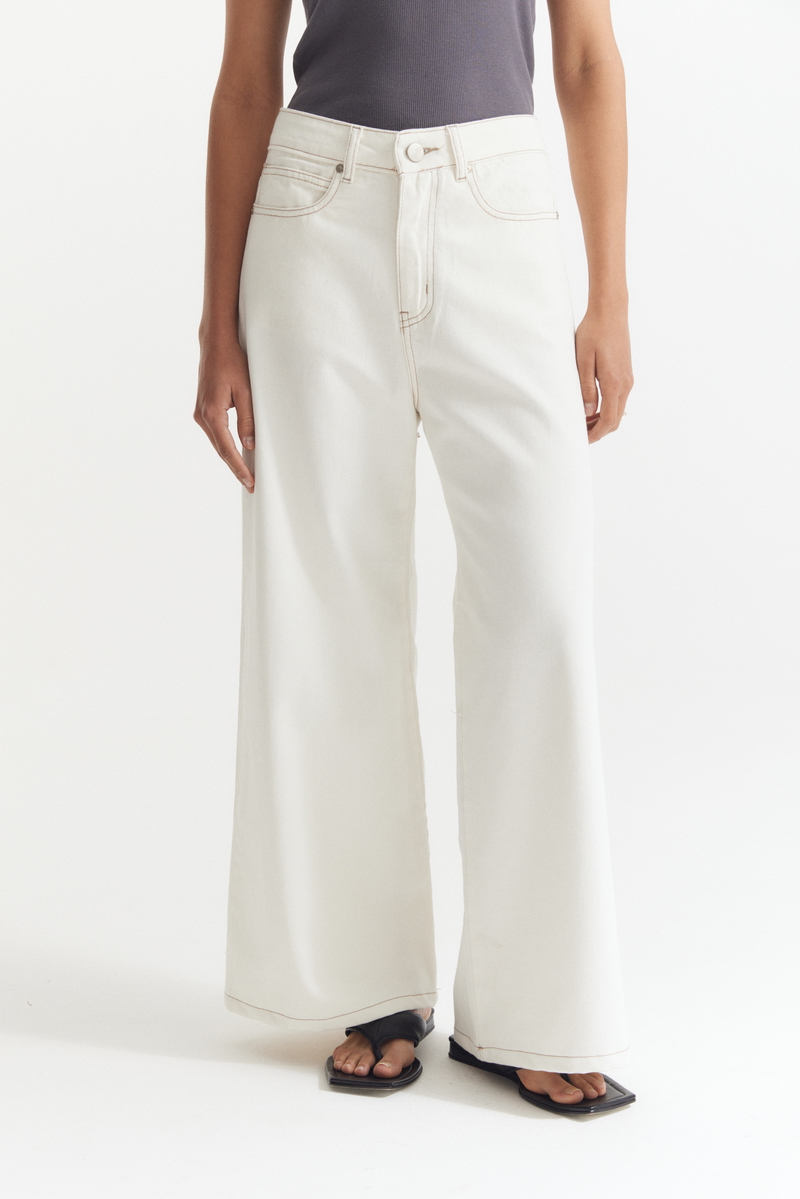 Jean Wide Leg Off White