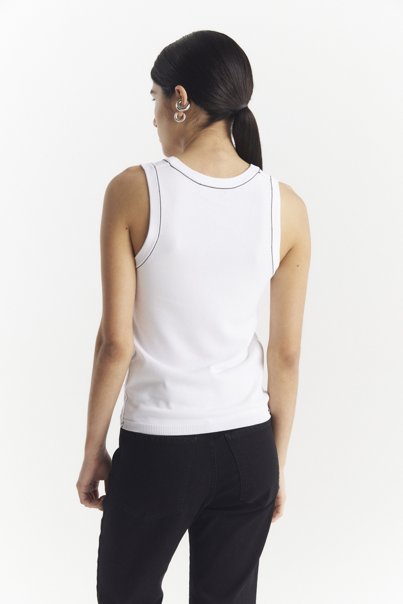 Musculosa Tejida Hilo Combinado