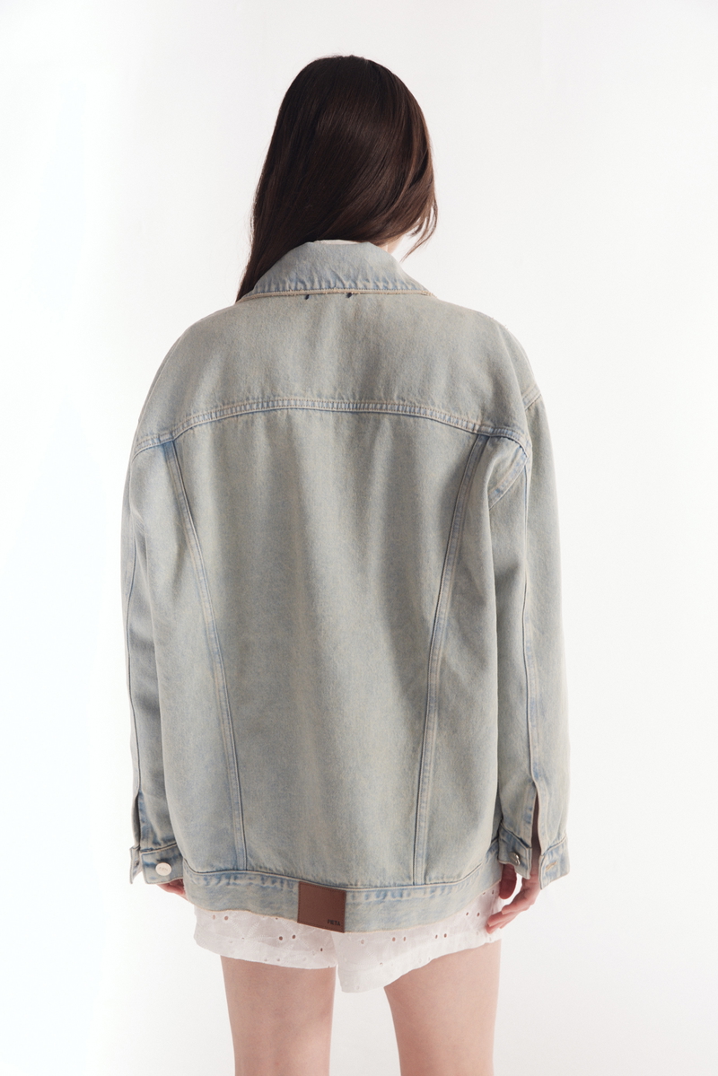 Campera Denim Recortes