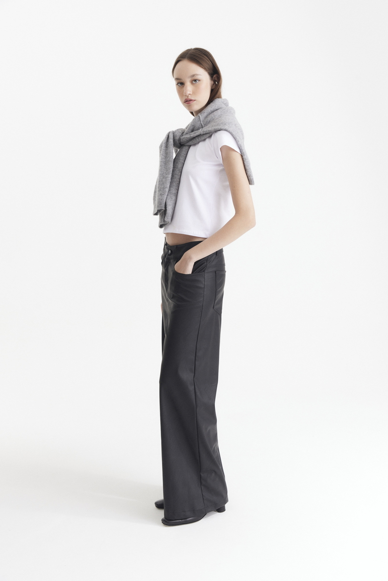 Pantalon Wide Cuerina Frankie