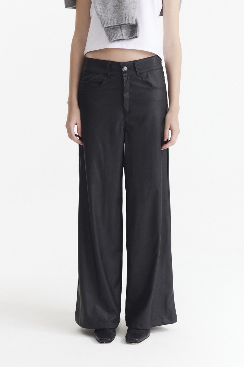 Pantalon Wide Cuerina Frankie