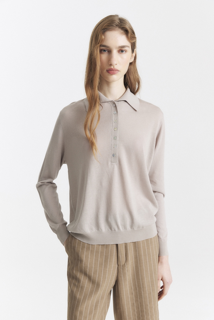 Sweater Tejido Fino Botones