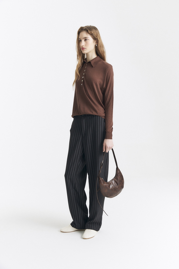 Sweater Tejido Fino Botones