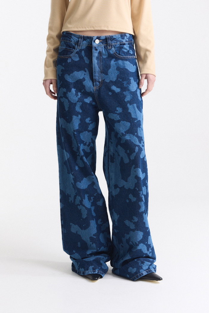 Jean Wide Leg Full Vaca Laser