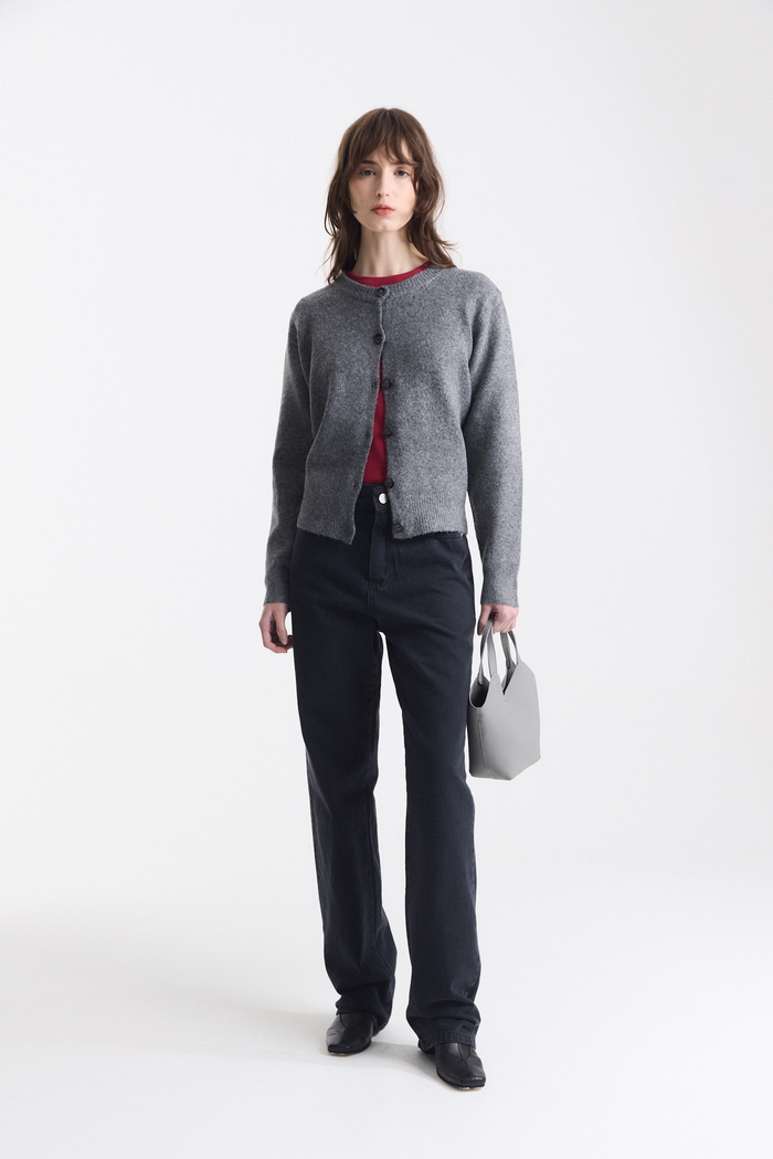 Cardigan Basico Cuello Redondo