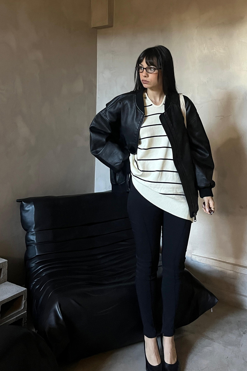 Campera Over Eco Cuero